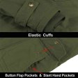 Men's Washed Cotton Hooded Military Jacket