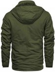 Men's Washed Cotton Hooded Military Jacket