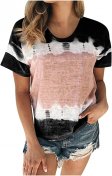 Womens Summer Tops 2022 Casual Dressy Short Sleeve V Neck T Shir