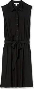 Women's Sleeveless Woven Shirt Dress